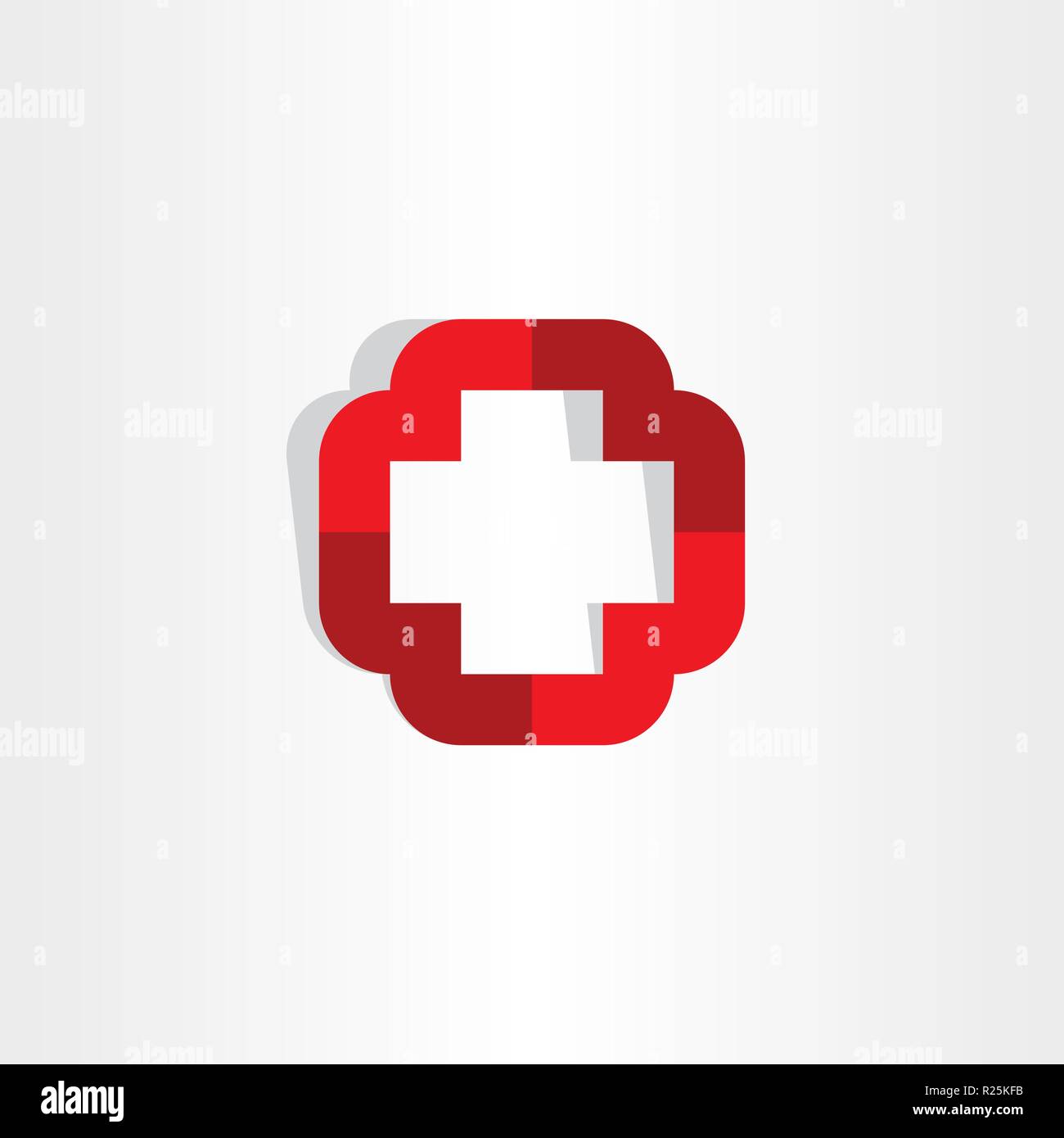 Medical Patch First Aid with white cross in a circle