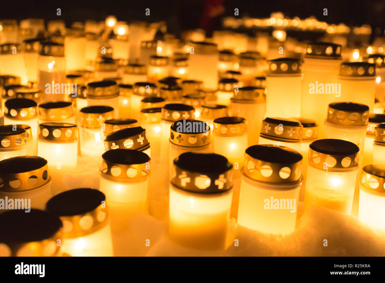 Photo of memorial candles Stock Photo Alamy