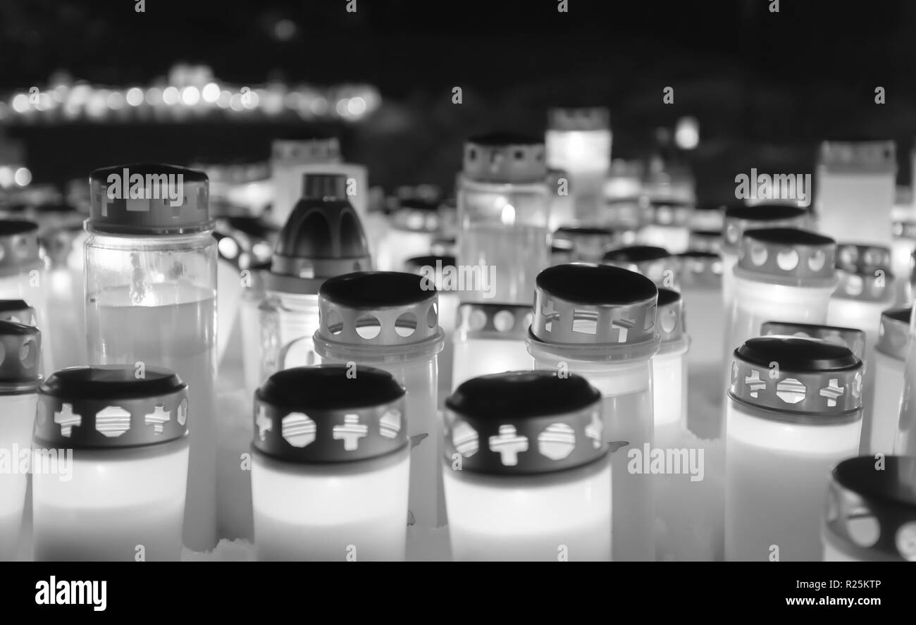 Photo of memorial candles Stock Photo Alamy