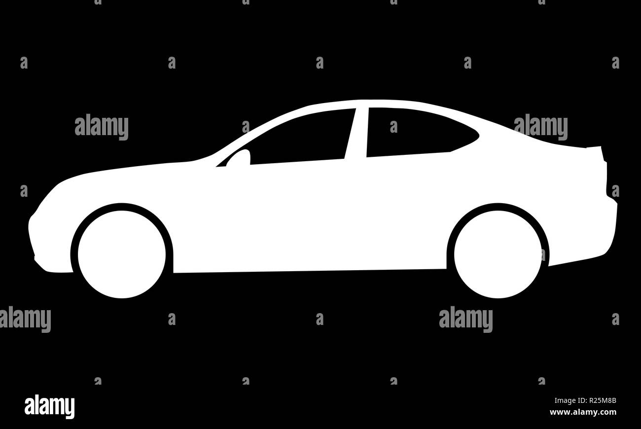 Car symbol icon white, 2d, isolated vector illustration Stock Vector Image & Art Alamy