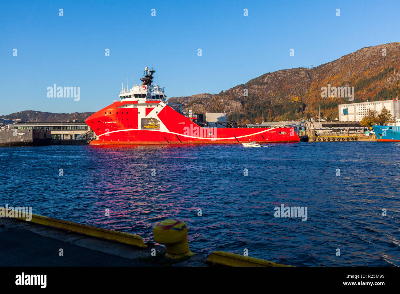 Offshore AHTS Anchor Handling Tug Supply vessel KL Sandefjord in the ...