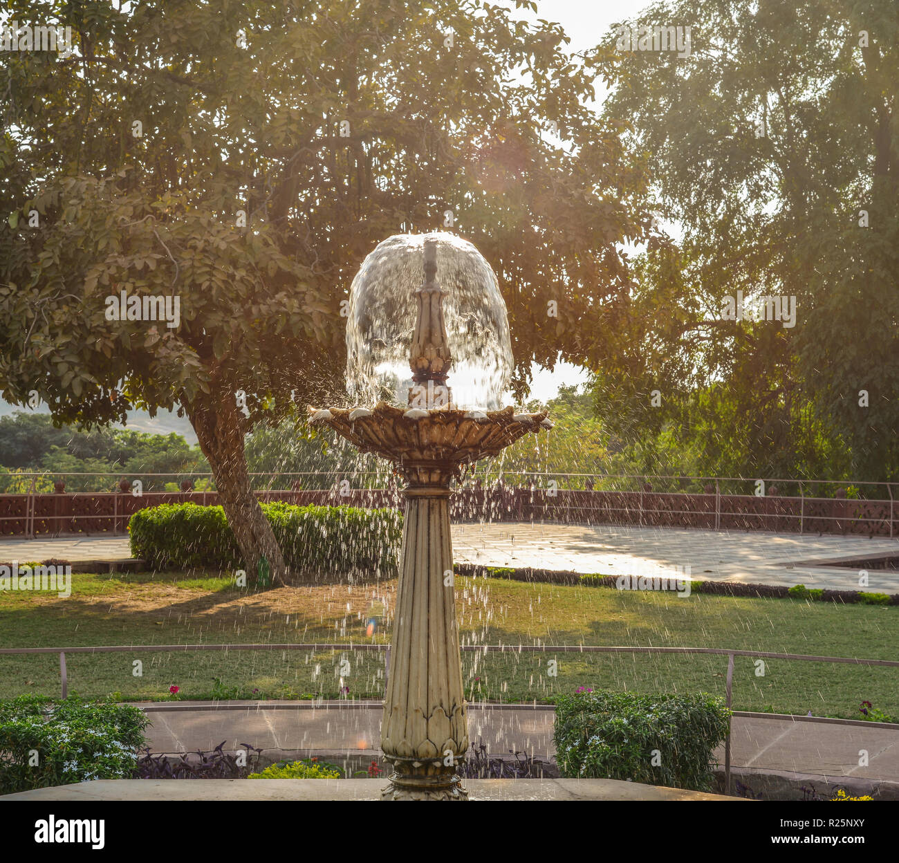 Ancient fountain in front of Hindu temple in Jodhpur, India Stock Photo