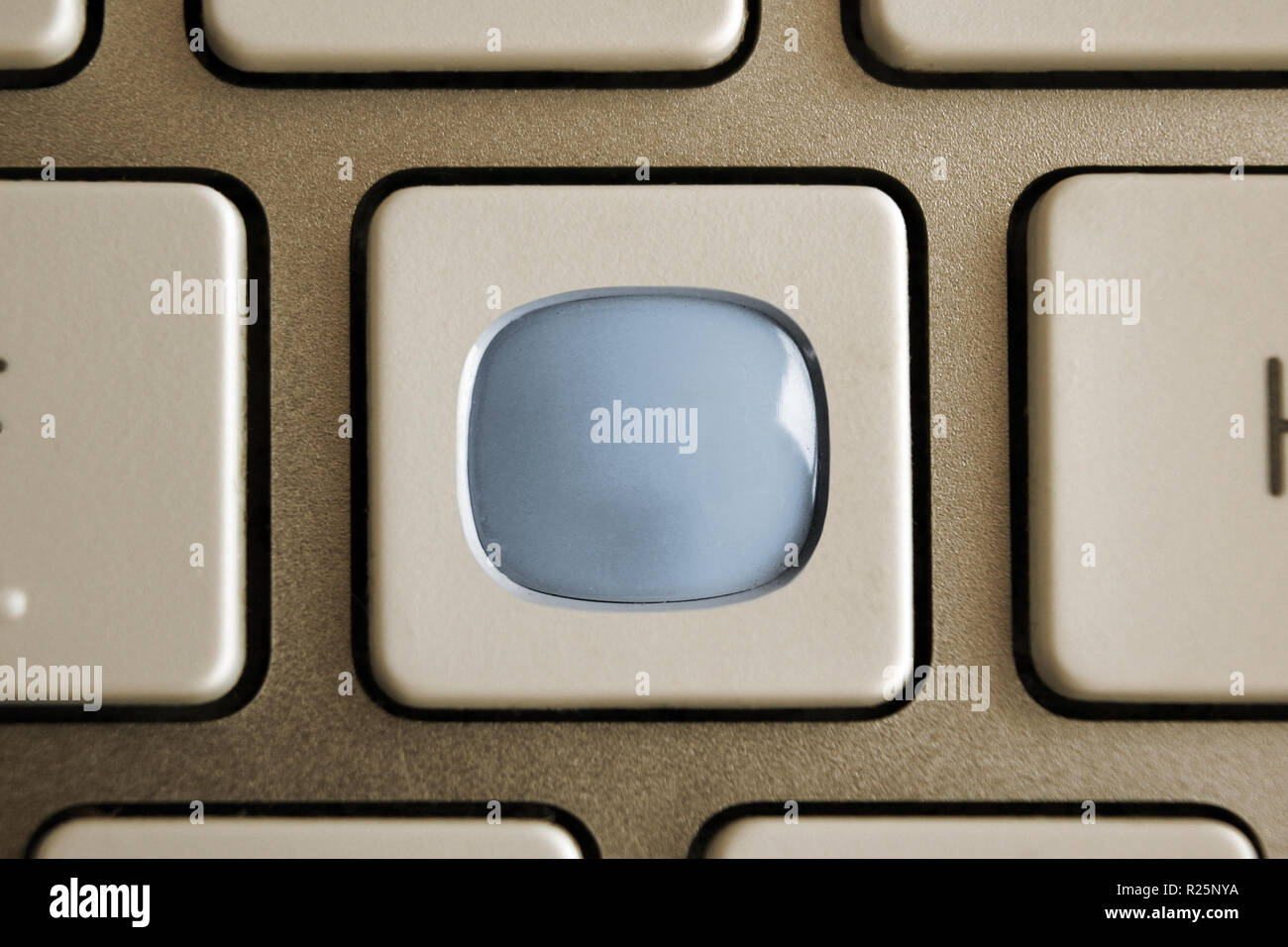 Image of TV screen icon on computer keyboard button Stock Photo - Alamy