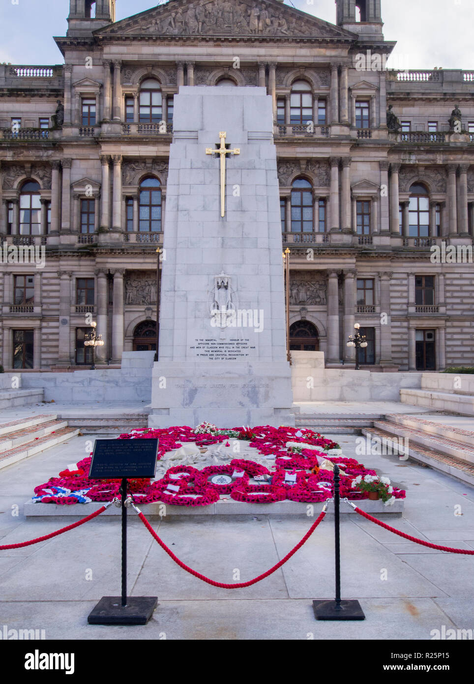 GLASGOW, SCOTLAND NOVEMBER 2nd 2018 Flowers and poppies at the