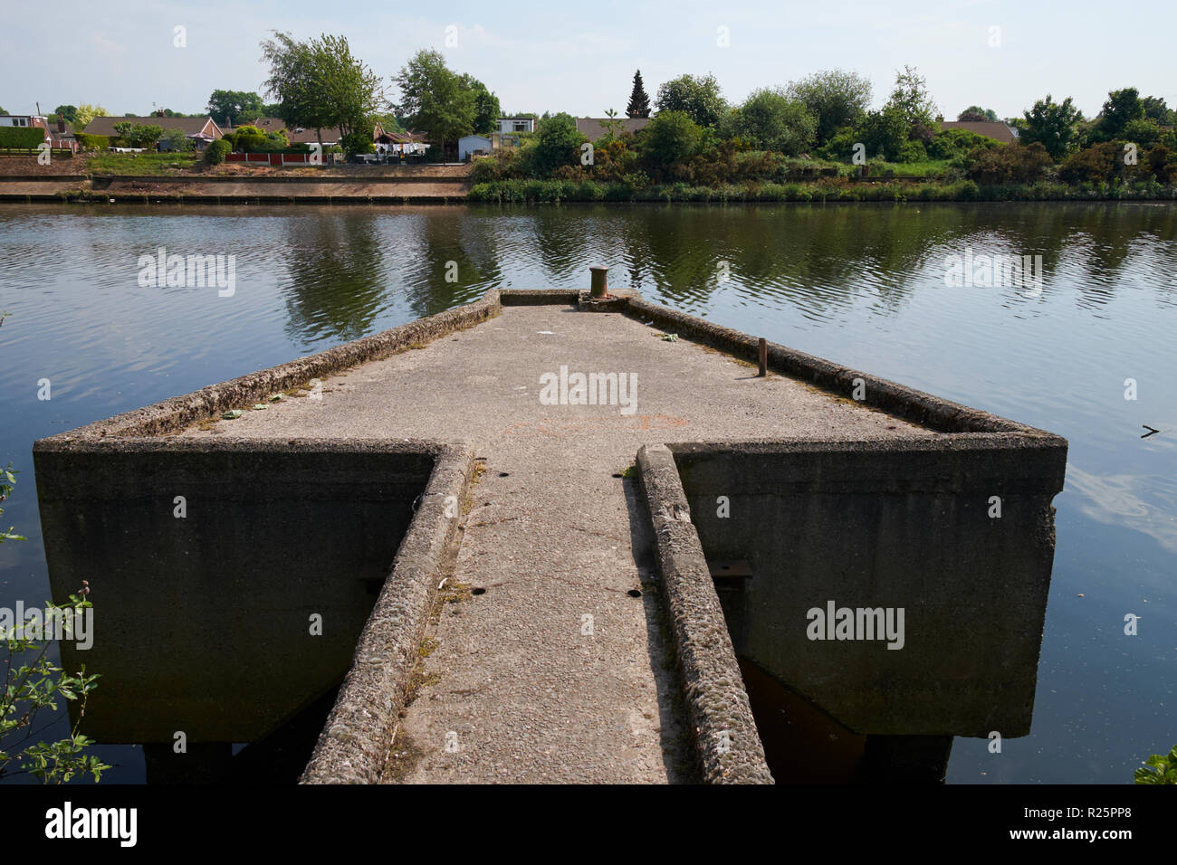 A mooring point on the Manchester Ship Canal at Latchford, Warrington