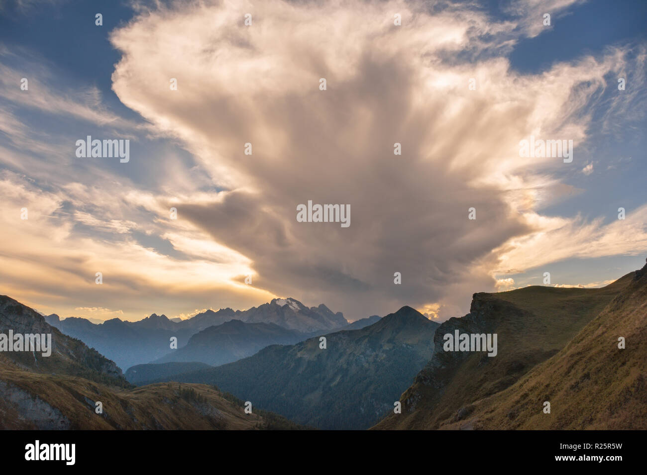 Storm clouds Italy Dolomites Stock Photo - Alamy