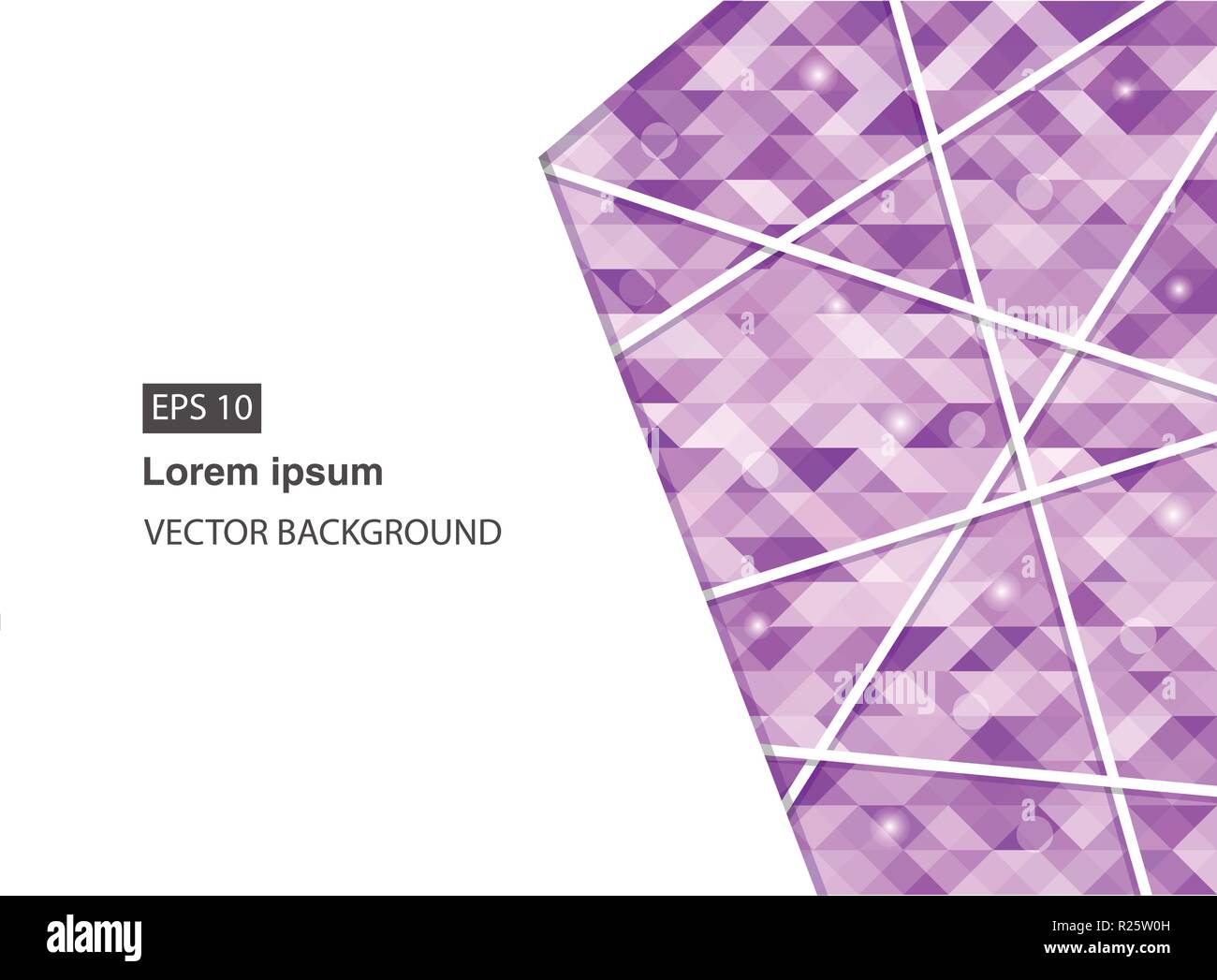 violet abstract geometric business background for presentations, brochure, vector. EPS 10 Stock Vector