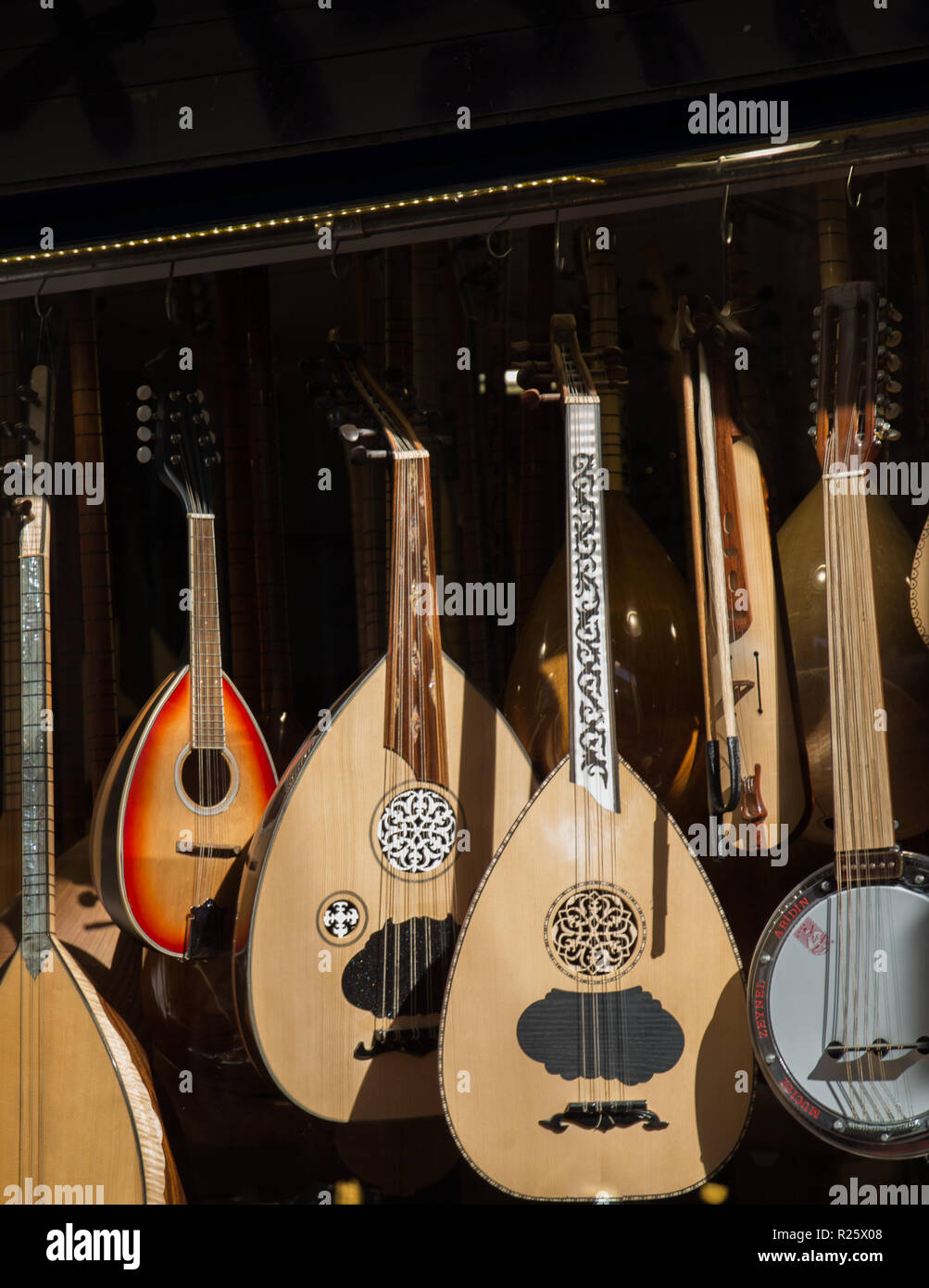 Classic stringed musical instrument Ud in view Stock Photo Alamy