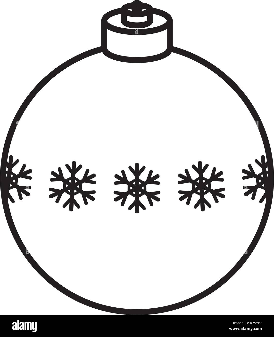 Christmas ball icon over white background, vector illustration Stock ...