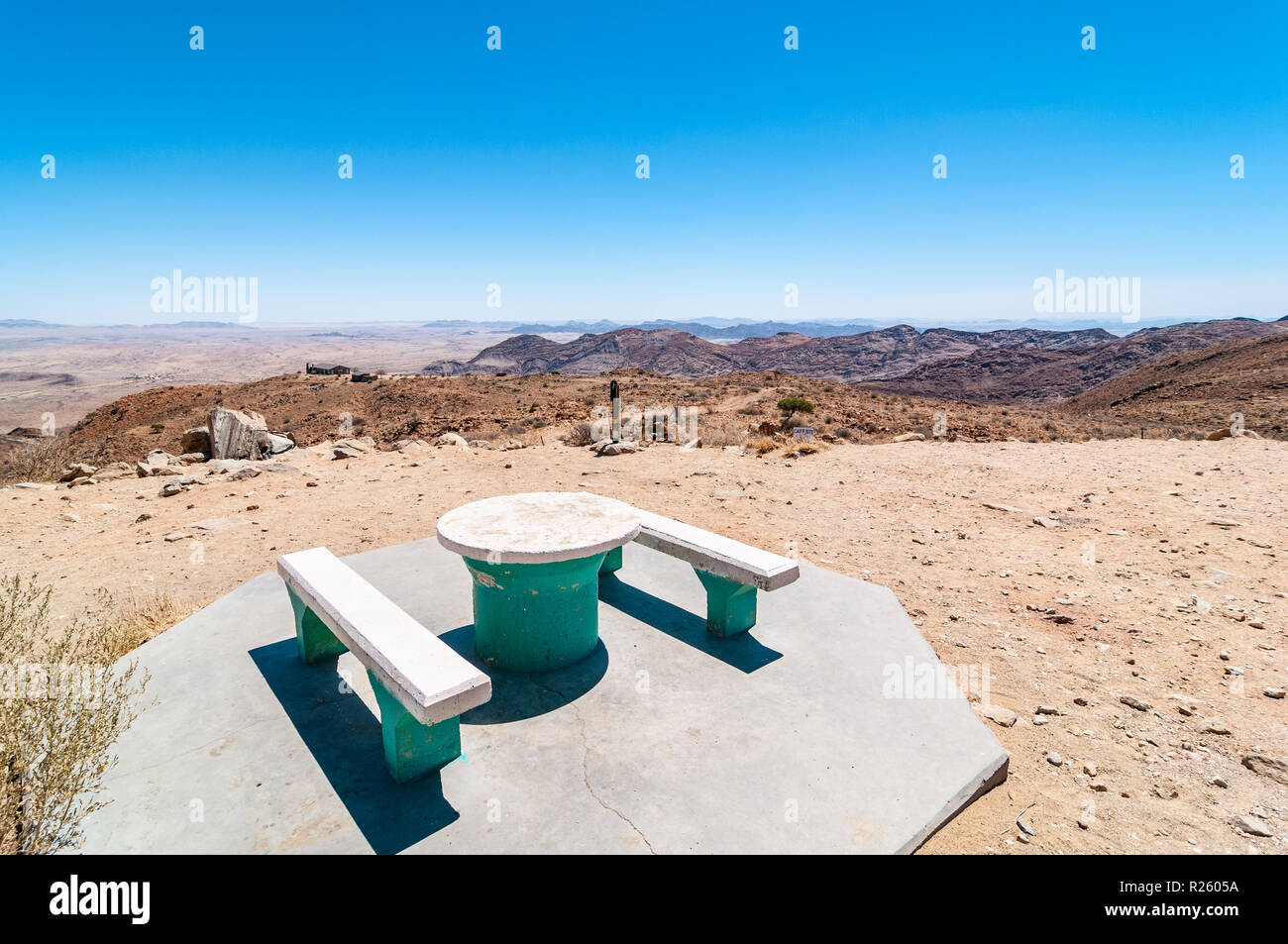 picnic area in Spreetshoogte pass, Namibia Stock Photo
