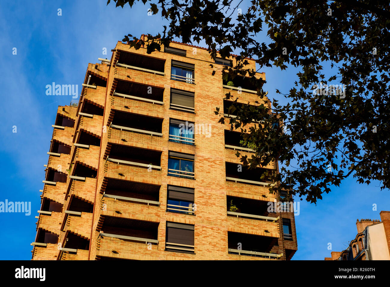 Modern housing in the Boulevard de Strasbourg, Toulouse, FRance Stock