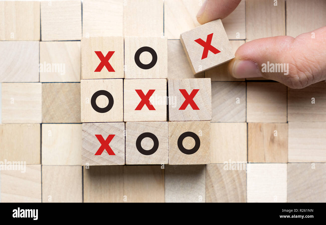 Mosaic Tic Tac Toe Wooden Strategy Game