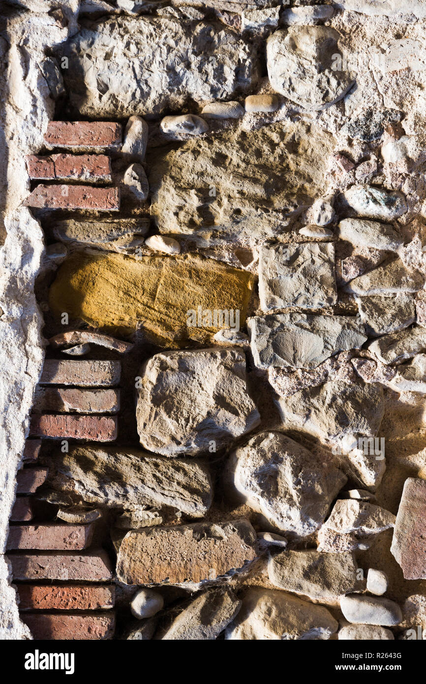 Background of breakable stone wall with concrete Stock Photo Alamy