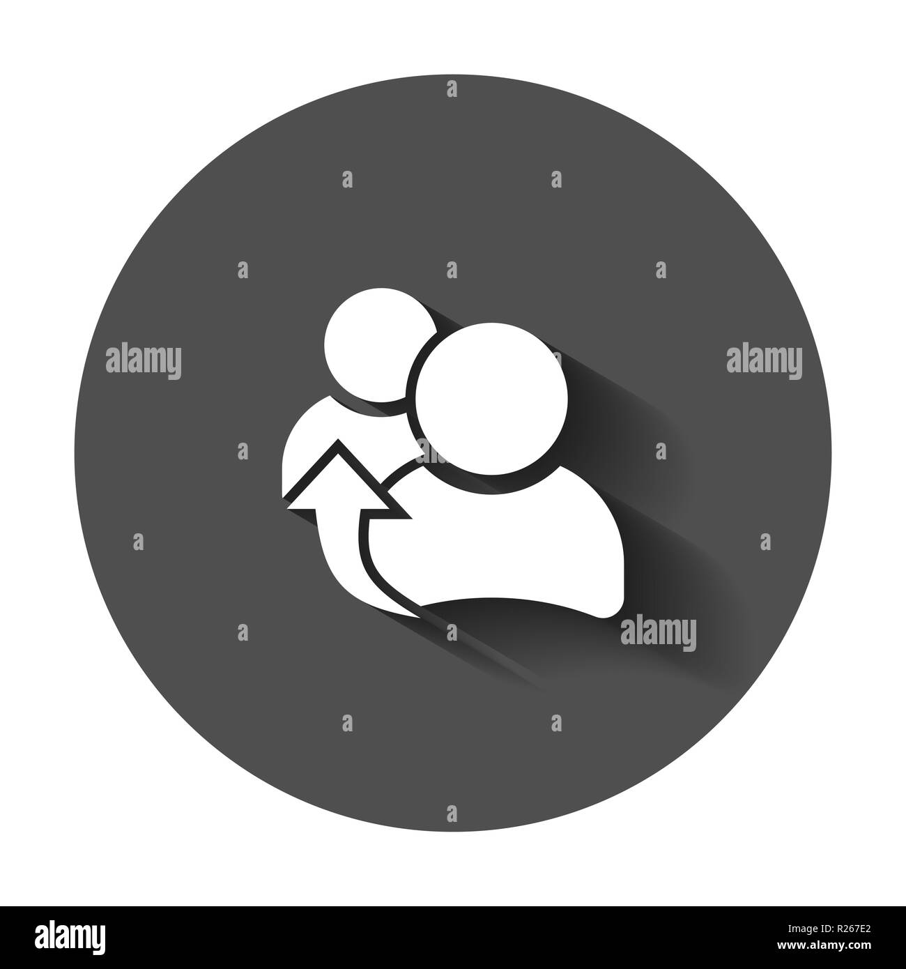 People referral icon in flat style. Business communication vector ...