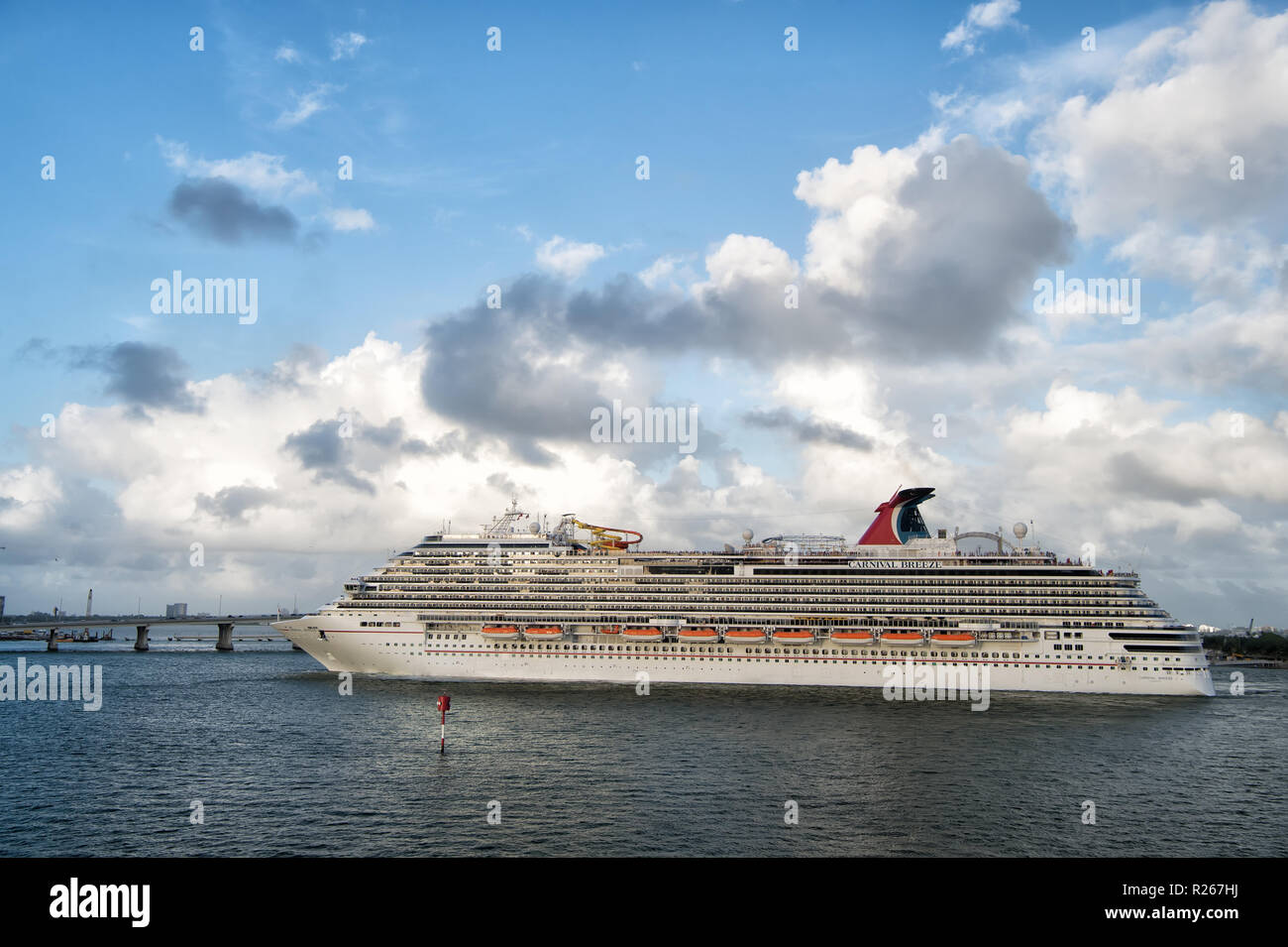 Miami, USA December 27, 2015 Beautiful marine view with one large