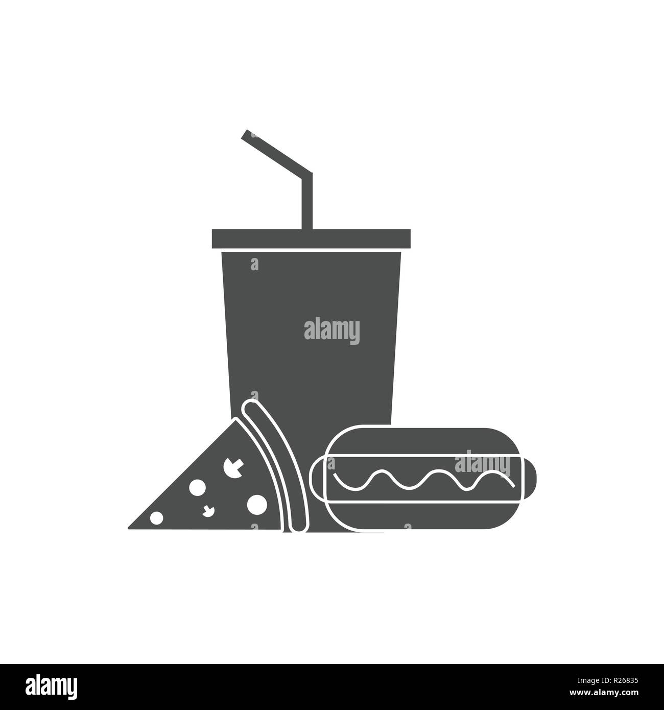 Fast food icon. Vector illustration flat Stock Vector Image & Art - Alamy