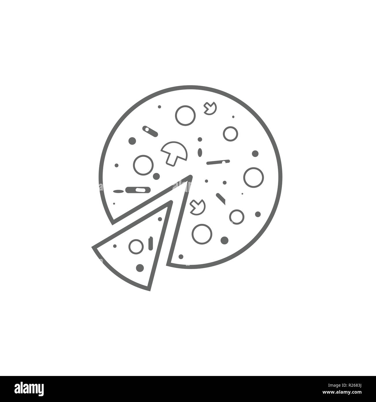 Pizza icon icon. Fast food sign. Vector illustration, flat Stock Vector ...