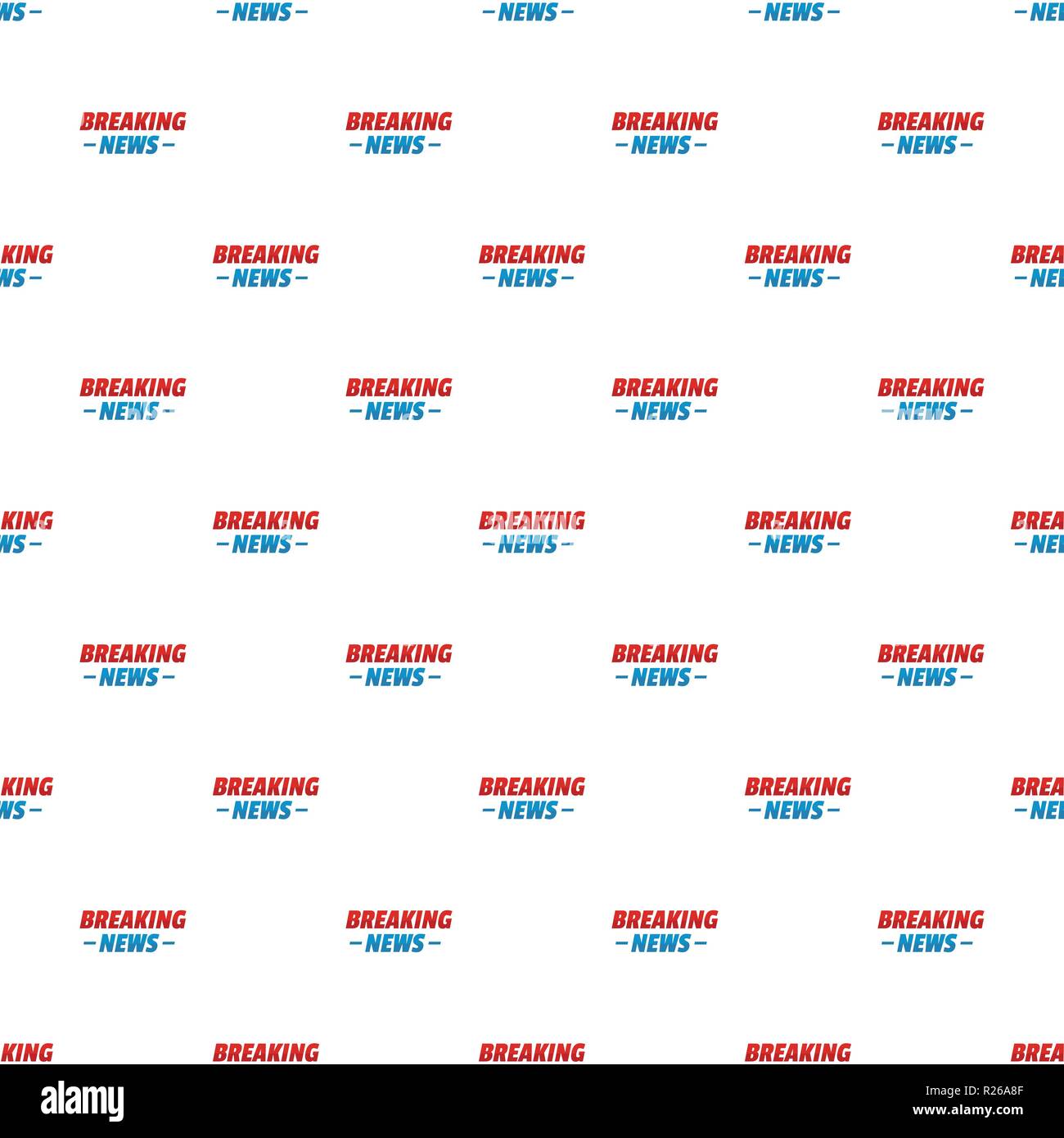 Breaking report pattern seamless in flat style for any design Stock Vector