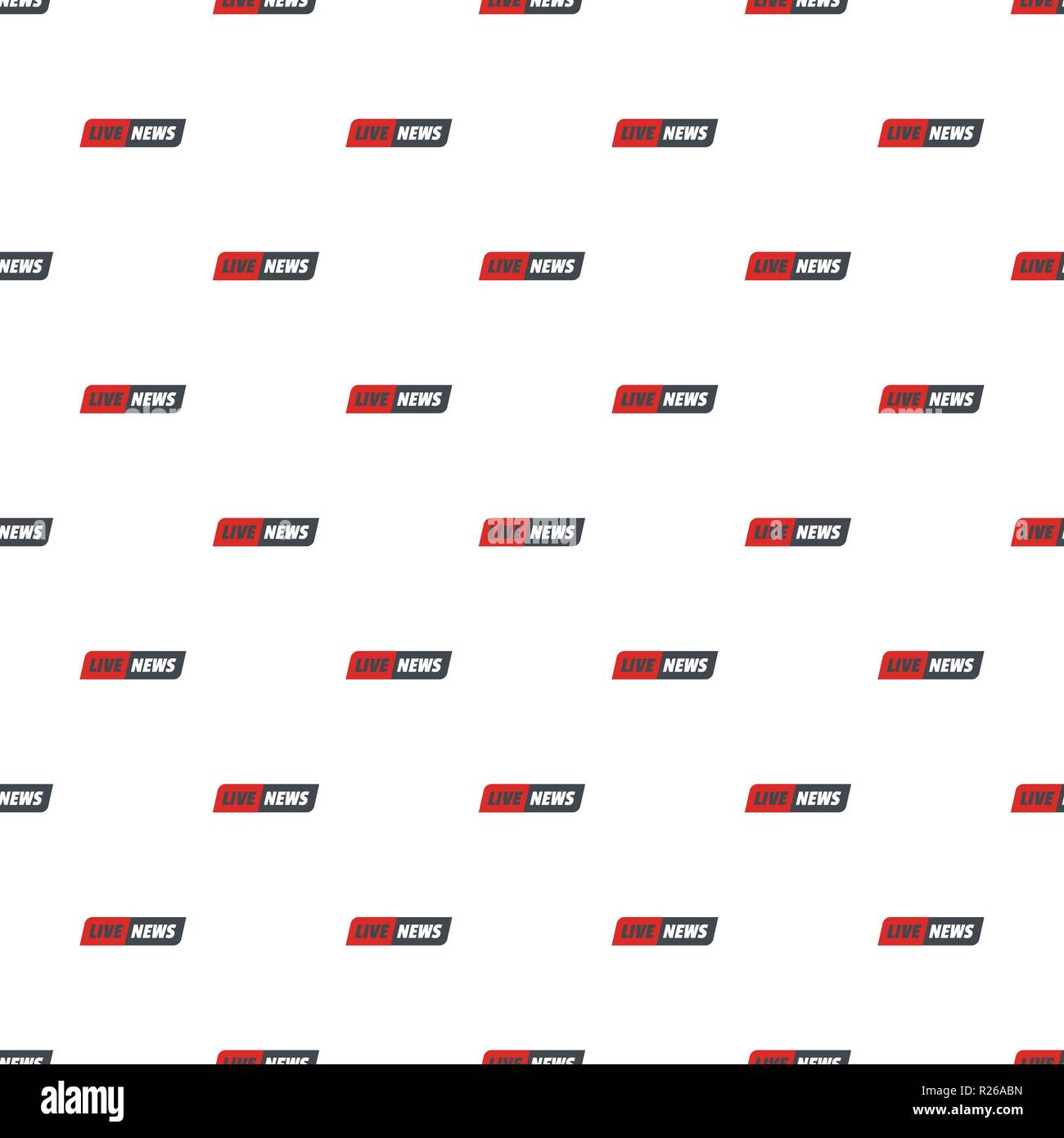 Reportage pattern seamless in flat style for any design Stock Vector