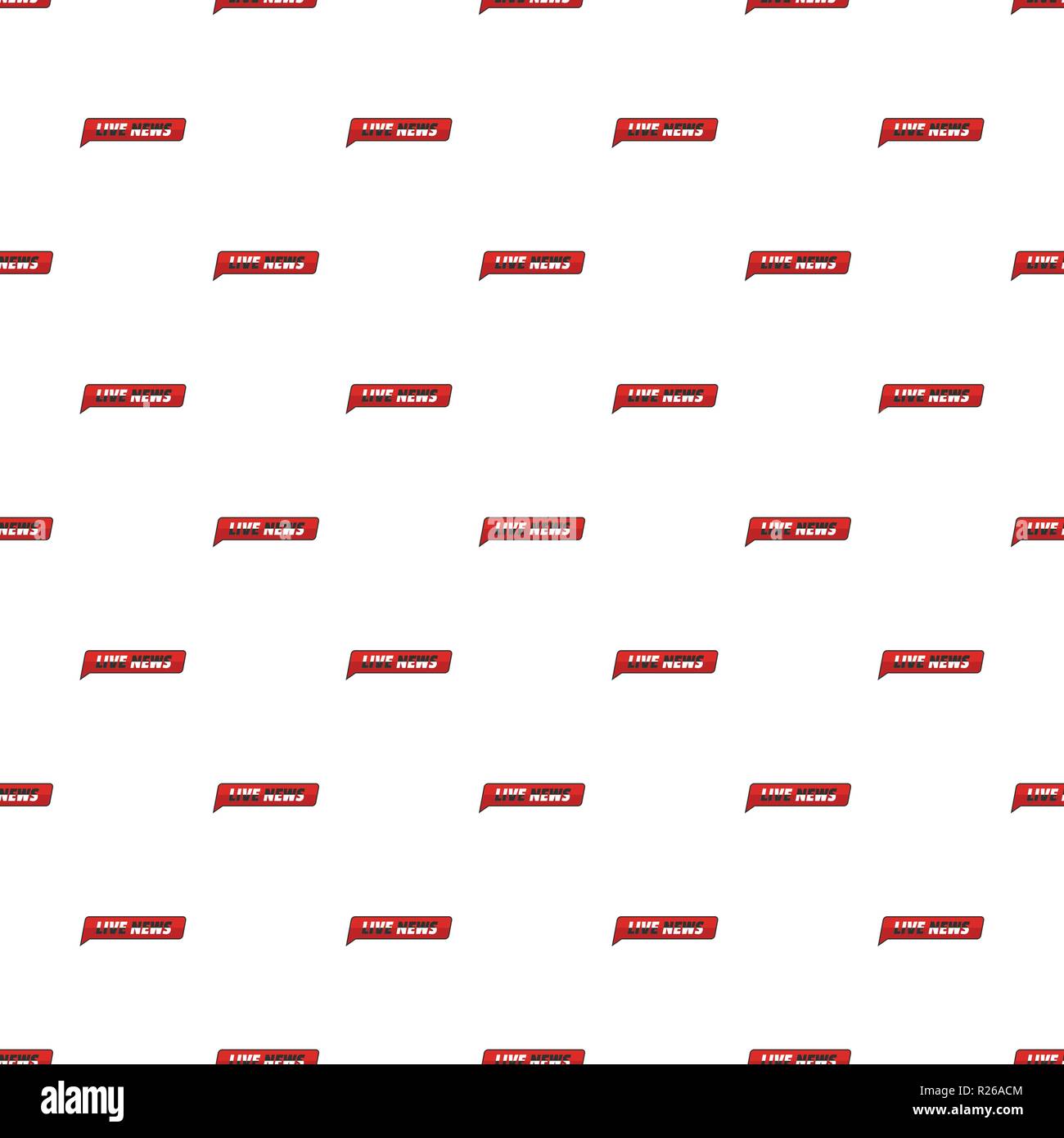 News pattern seamless in flat style for any design Stock Vector