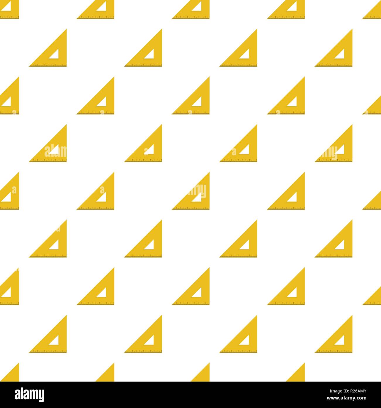 Yellow triangular ruler pattern seamless in flat style for any design ...