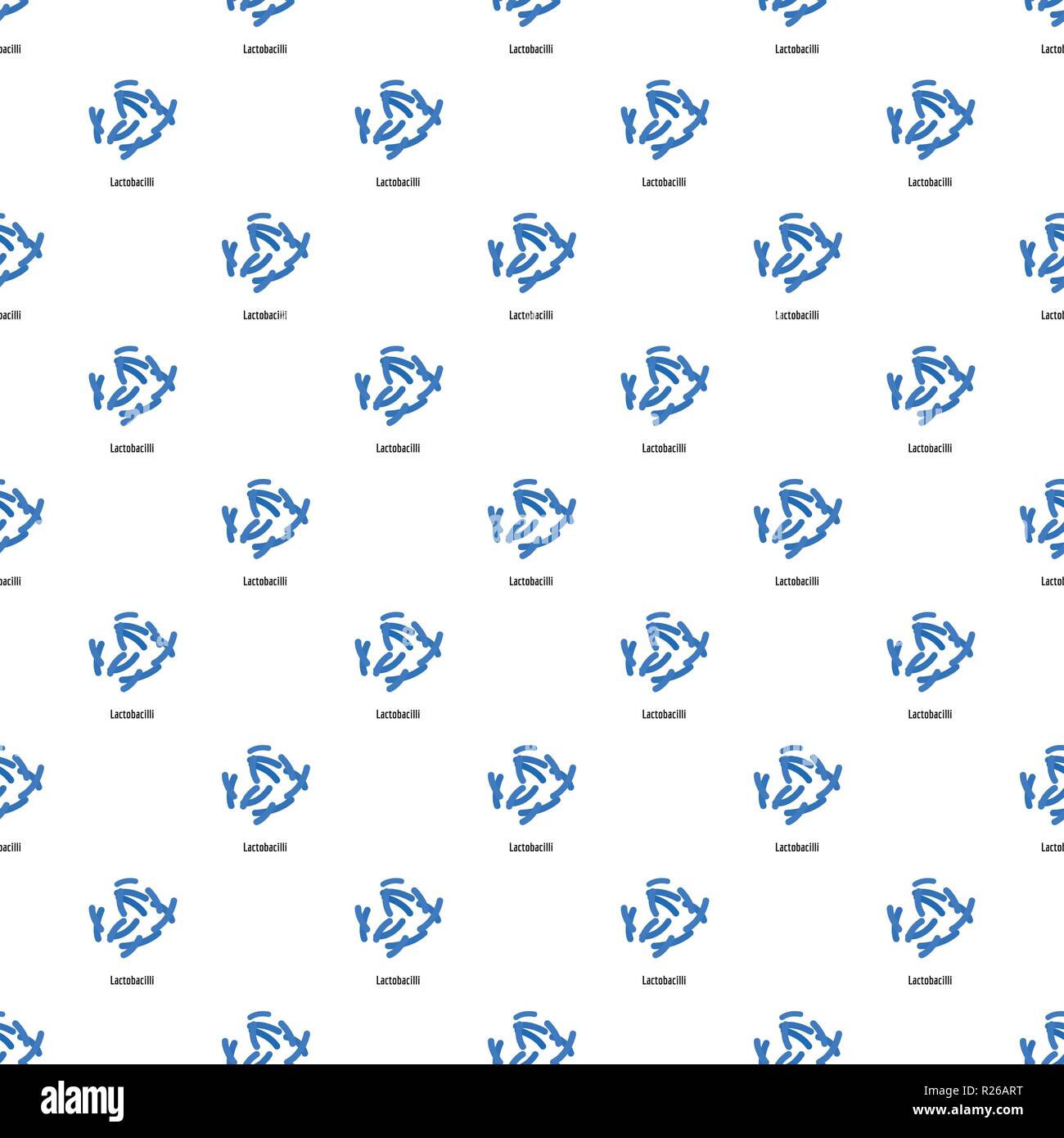 Lactobacilli pattern seamless in flat style for any design Stock Vector