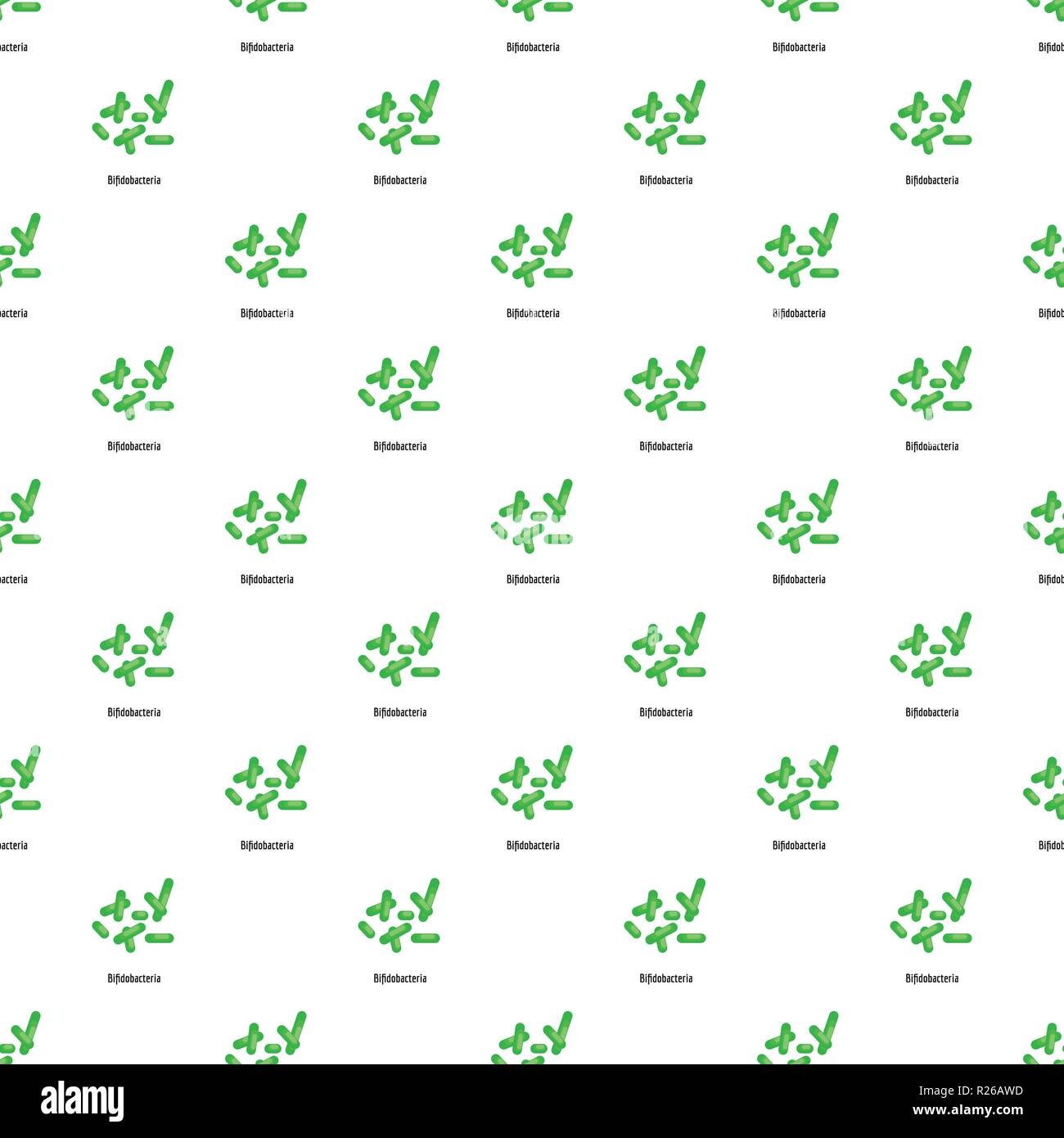 Bifidobacteria pattern seamless in flat style for any design Stock Vector