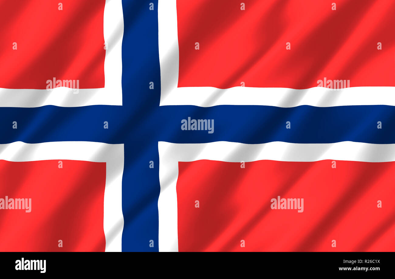 Norway 3D waving flag illustration. Texture can be used as background ...
