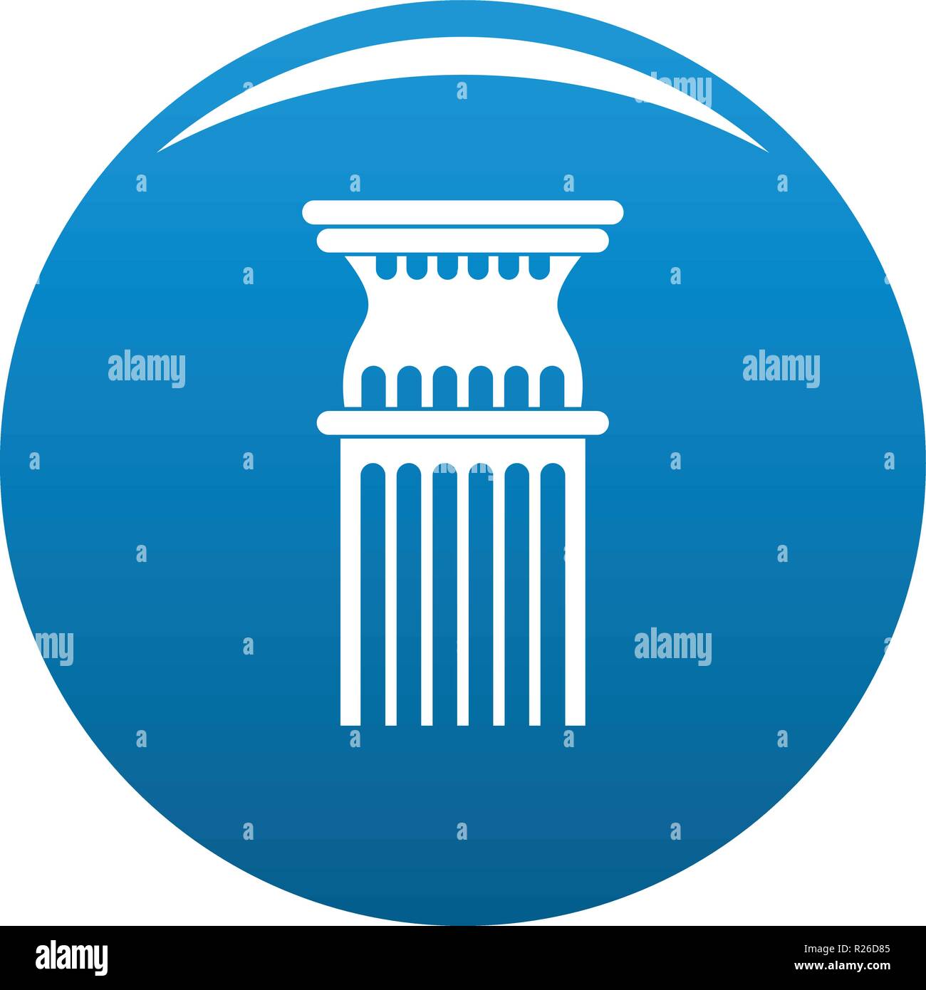 Column icon vector blue circle isolated on white background Stock ...