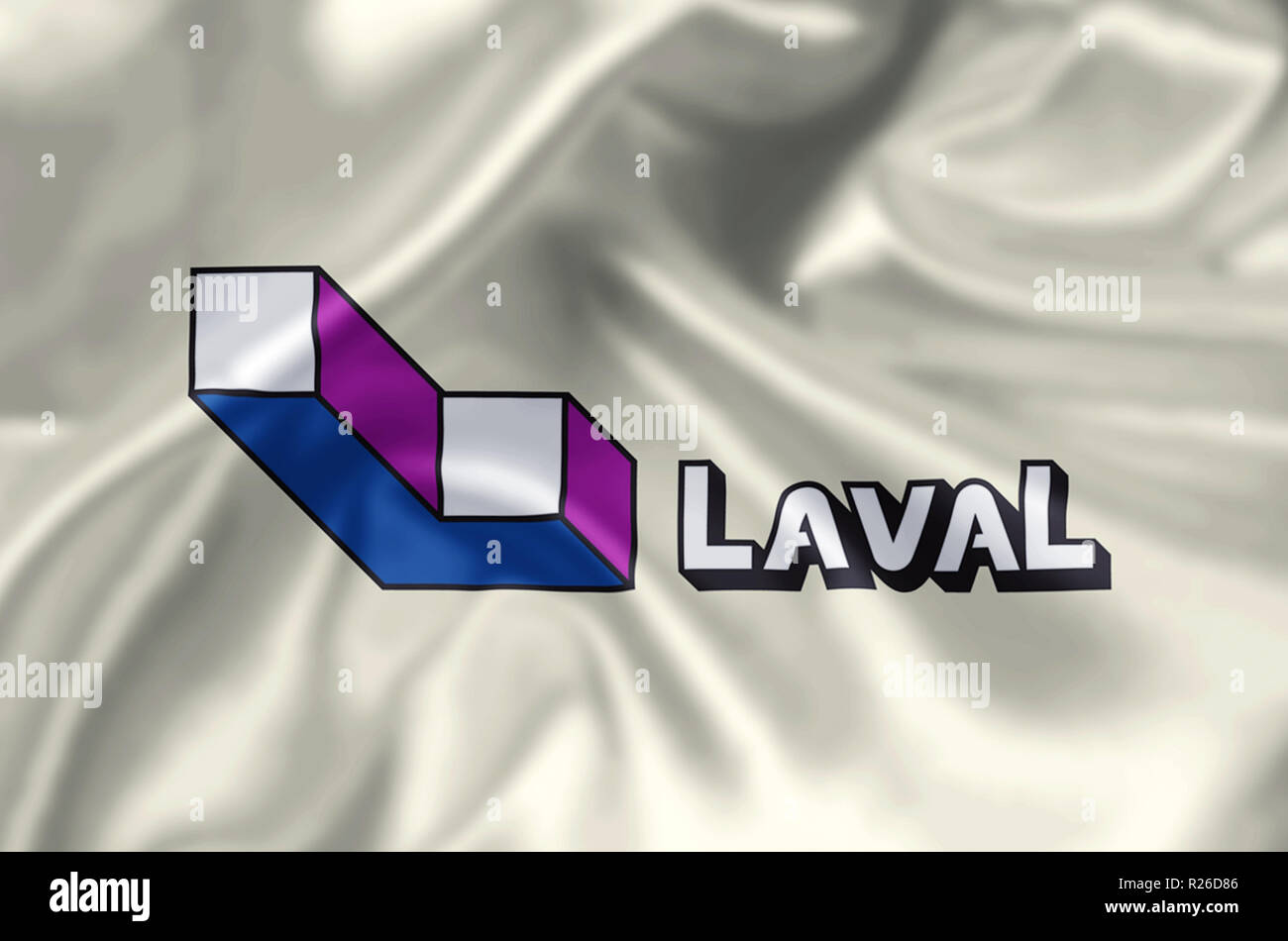 Laval Quebec waving and closeup flag illustration. Perfect for ...