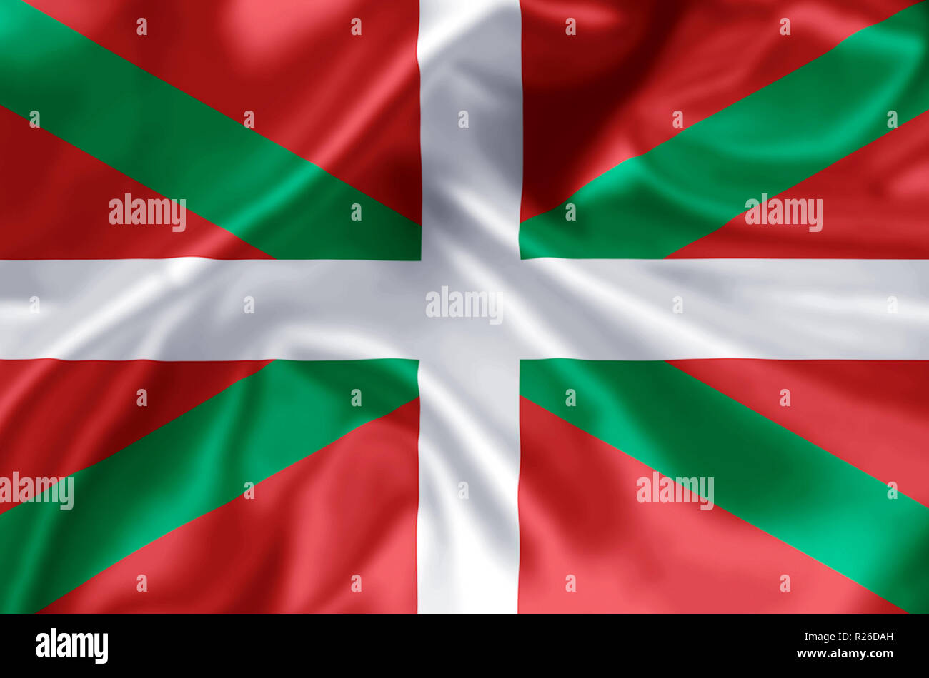 Basque Country waving and closeup flag illustration. Perfect for ...