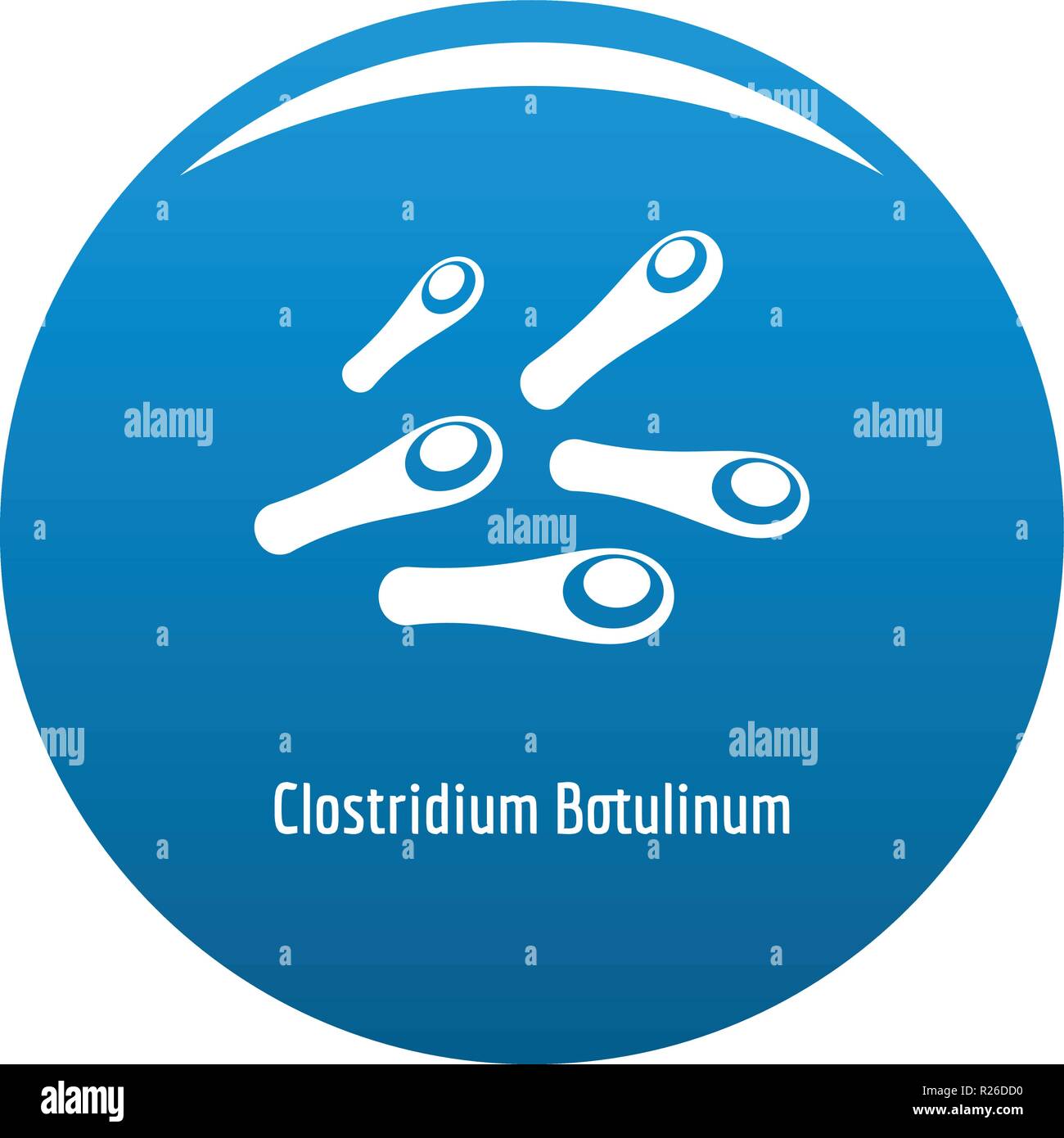 Clostridium botulinum icon vector blue circle isolated on white background  Stock Vector