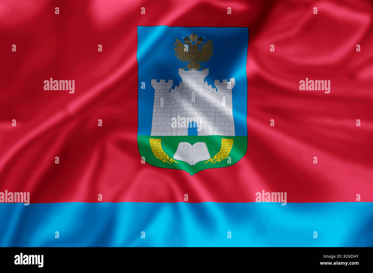 Oryol oblast flag, Russian Federation, vector illustration Stock