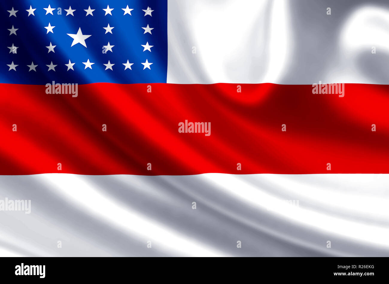 Amazonas waving and closeup flag illustration. Perfect for background