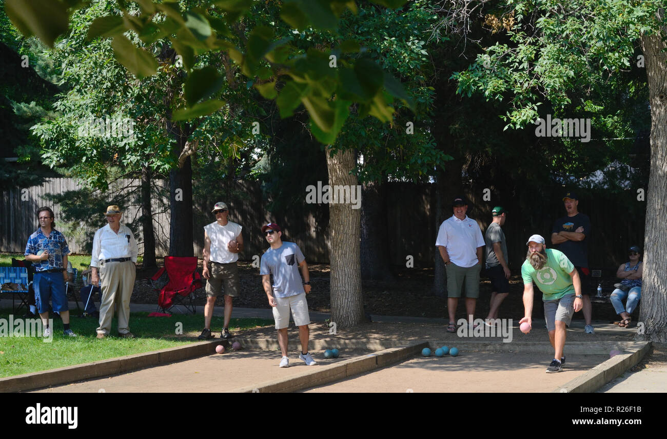 Louisville Colorado, Bocce Ball Tournament on Labor Day Stock Photo Alamy