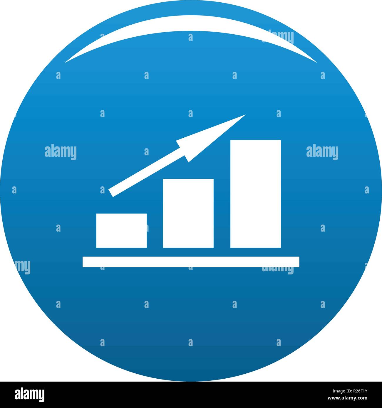 New chart icon vector blue circle isolated on white background Stock ...