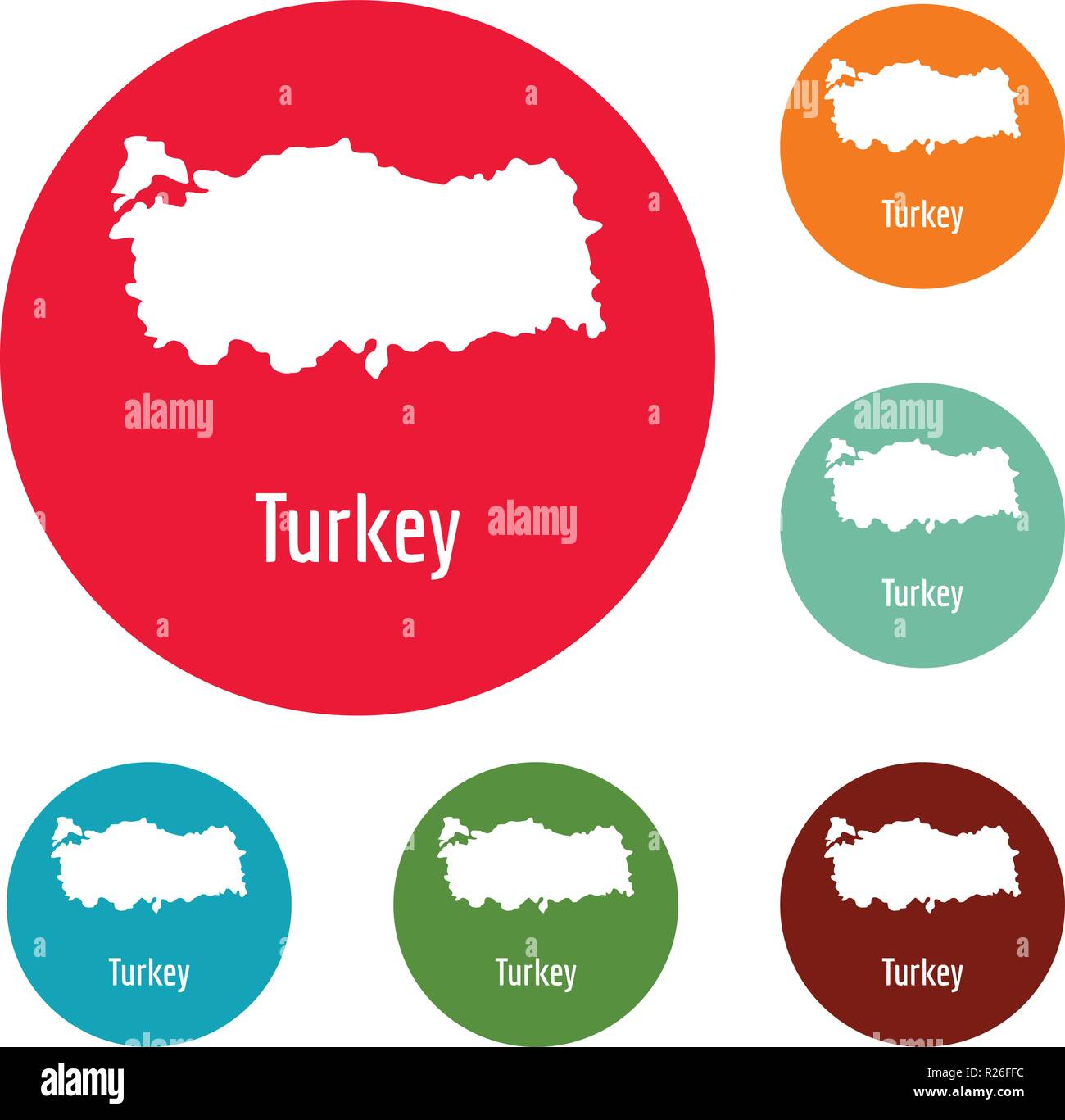 Turkey map in black. Simple illustration of Turkey map vector isolated ...