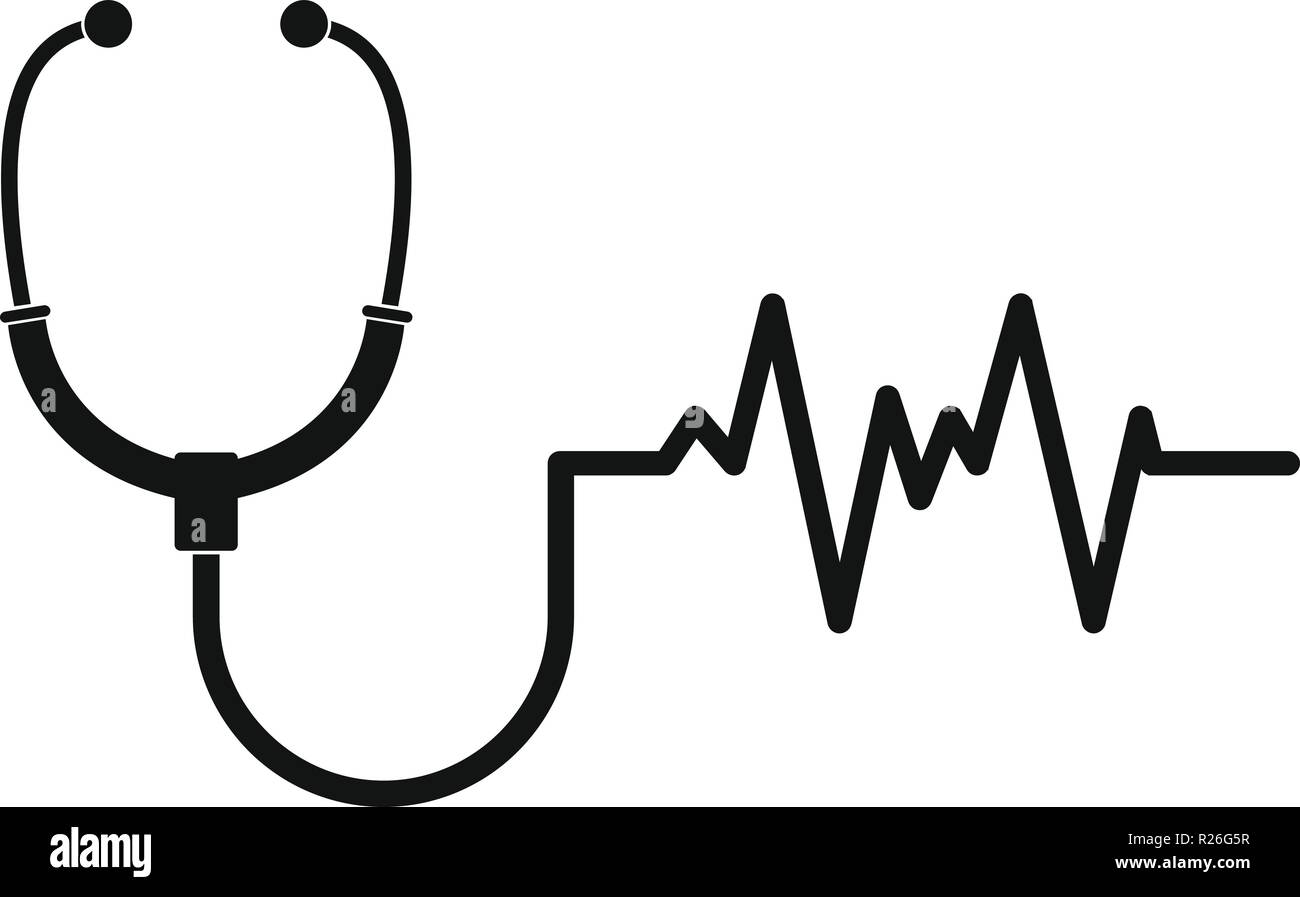 Stethoscope icon. Simple illustration of stethoscope vector icon for web  Stock Vector Image & Art - Alamy