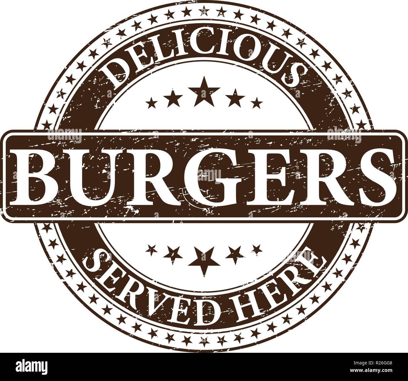 RETRO OLD BURGERS FOOD STAMP Stock Vector Image & Art - Alamy