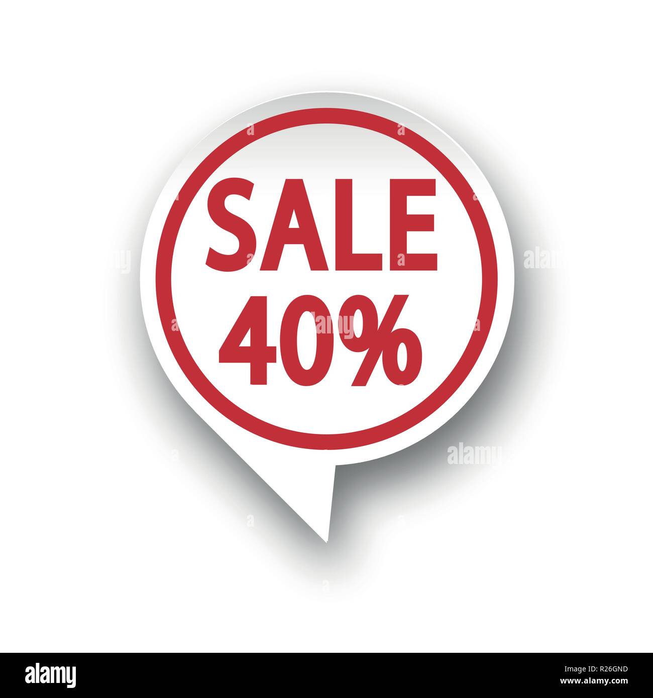 a round paper speech bubble on white background Stock Vector Image ...