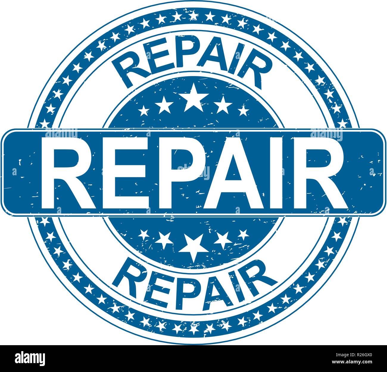 old grungy rubber stamp on white background Stock Vector Image & Art ...