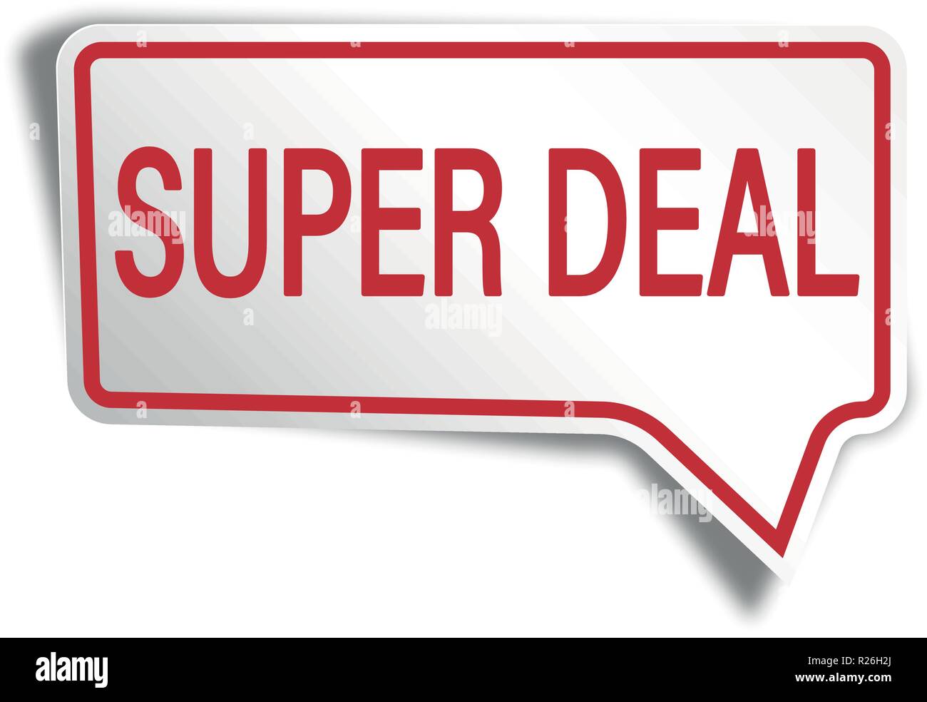 square speech bubble with shadow on white background Stock Vector