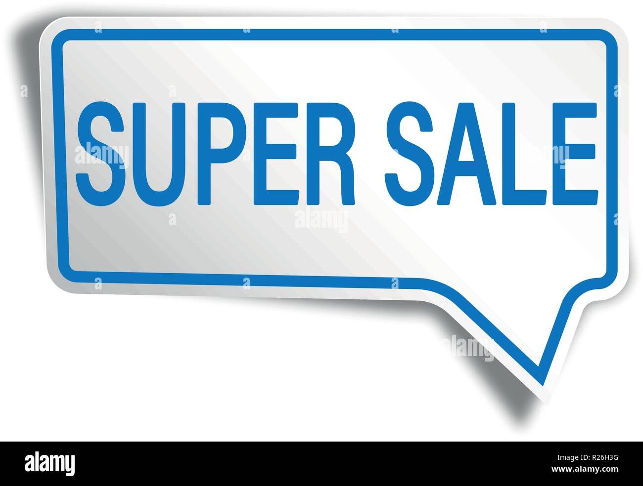 square speech bubble with shadow on white background Stock Vector