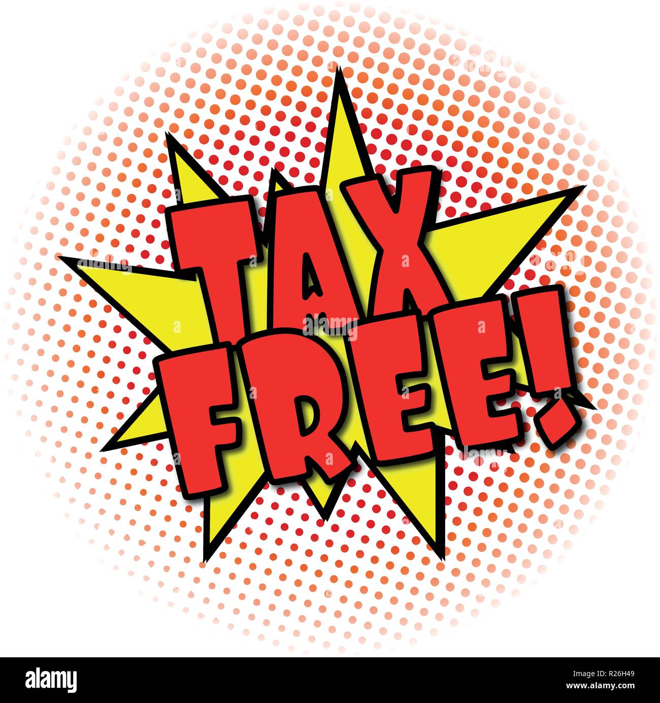 follow us comic explosion with dots on white Stock Vector