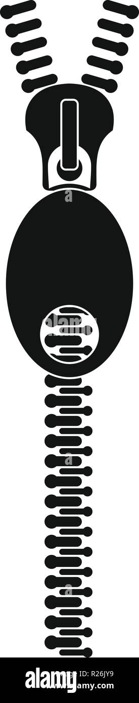 Oval zip icon simple hi-res stock photography and images - Alamy
