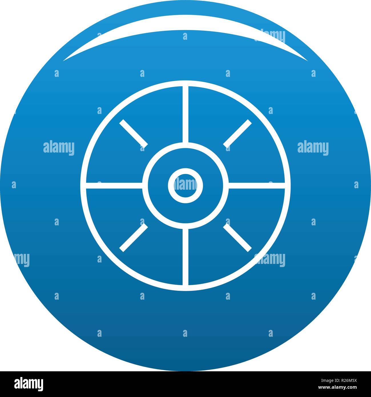 Sport target icon vector blue circle isolated on white background Stock ...