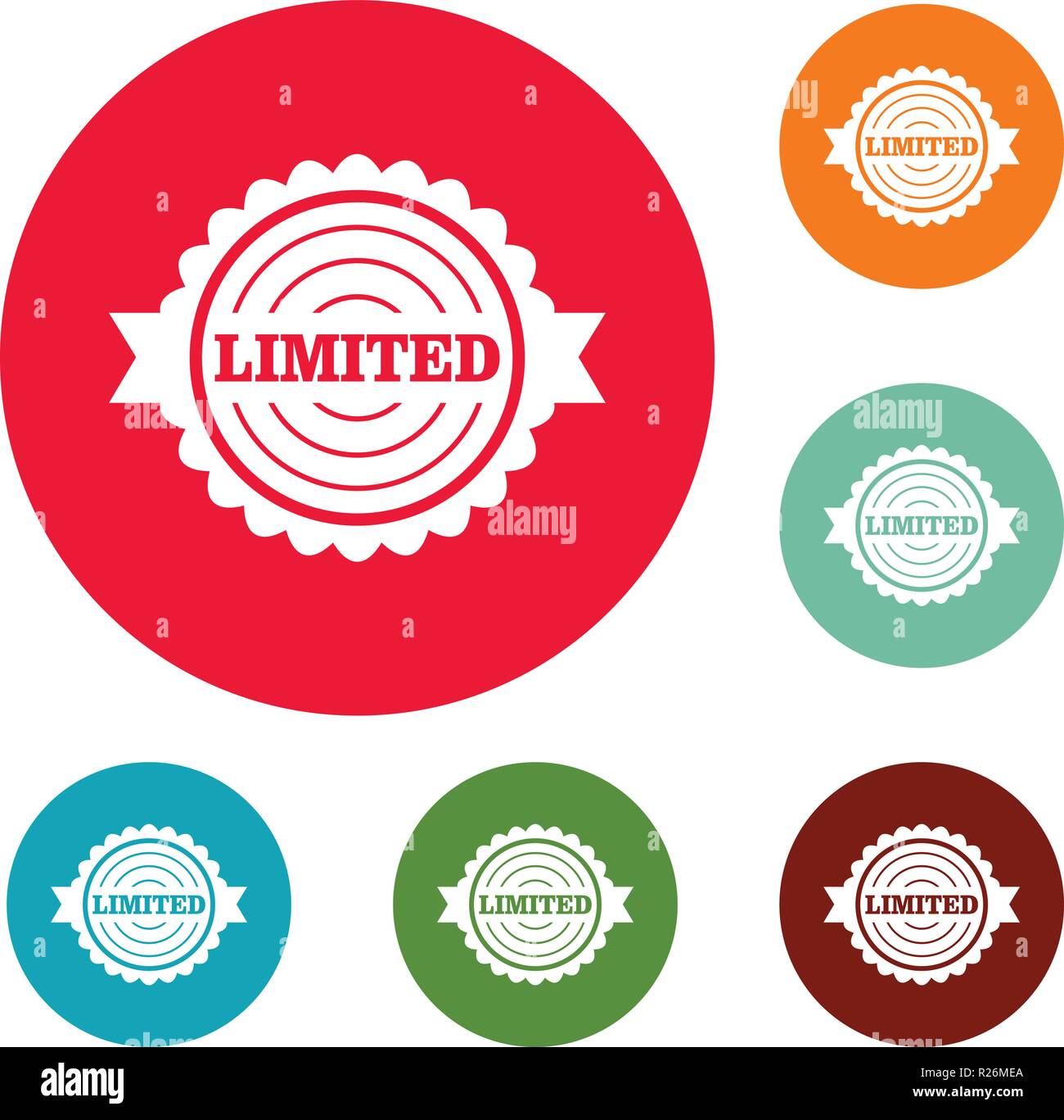 Limited logo. Simple illustration of limited vector logo for web Stock
