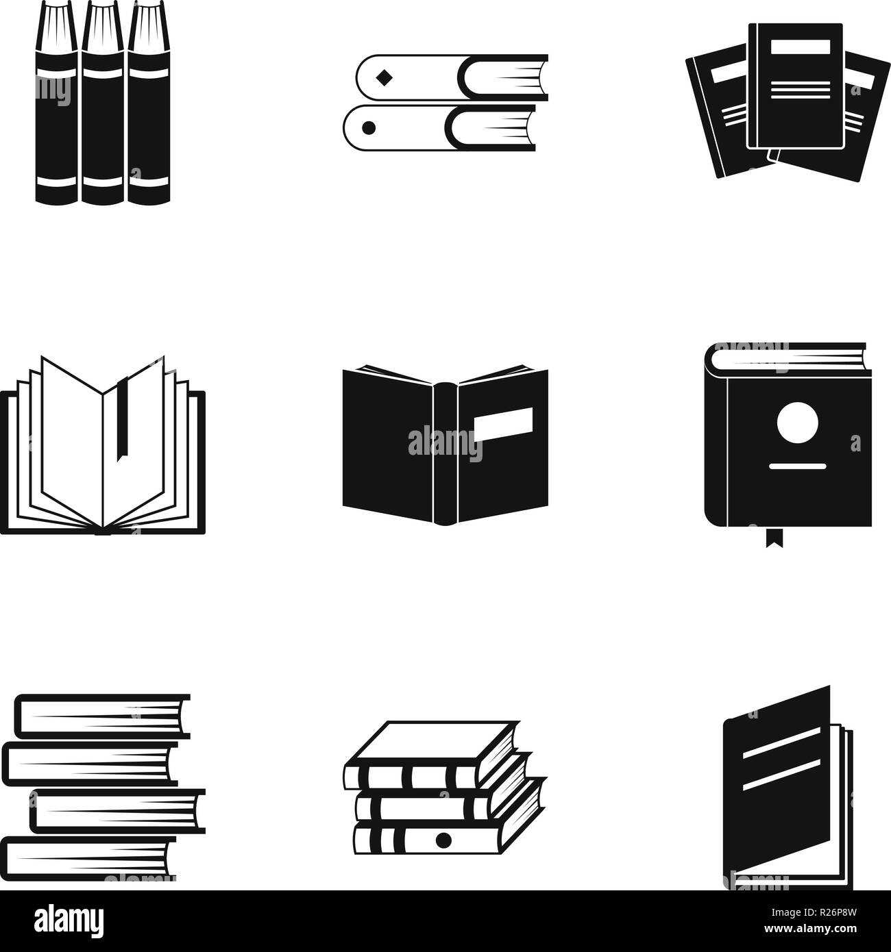 Instruction icons set. Simple set of 9 instruction vector icons for web