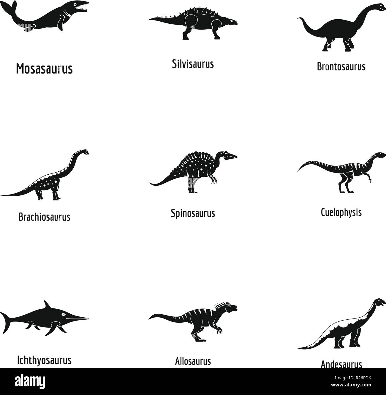 Viviparous lizard icons set. Simple set of 9 viviparous lizard vector icons for web isolated on white background Stock Vector