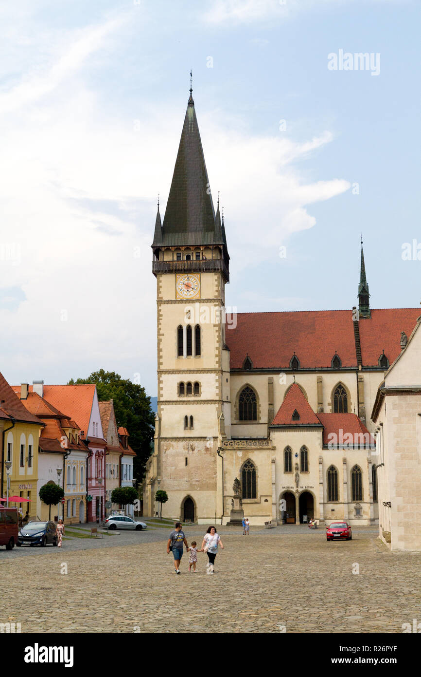 Bardejov, Slovakia. 2018/8/9. The Basilica of St Giles (Aegidius, Gilles) in Bardejov. Stock Photo